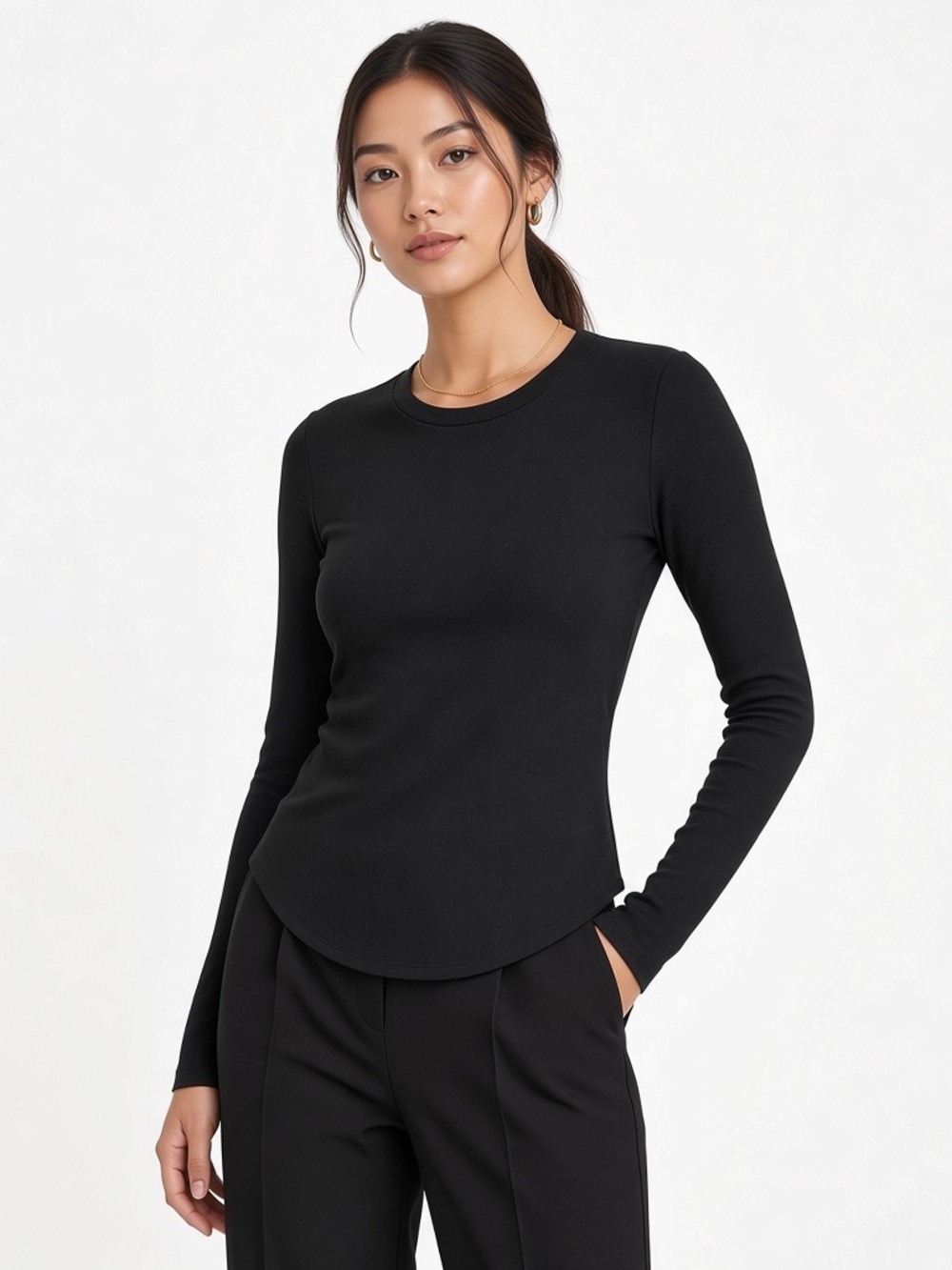 Wilfred Free Black Long Sleeve Top Size XXS